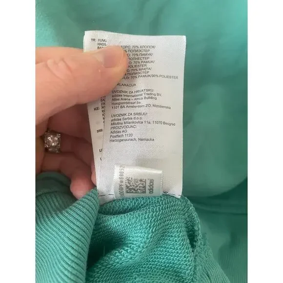 ADIDAS WOMEN'S CHANGEOVER 1/2 ZIP PULLLOVER SWEATER Green Blokecore Athletisure - Picture 10 of 11